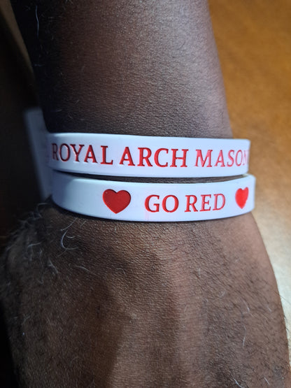 Royal Arch Mason "Go Red" Wristband